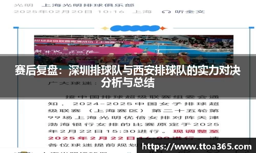 赛后复盘：深圳排球队与西安排球队的实力对决分析与总结